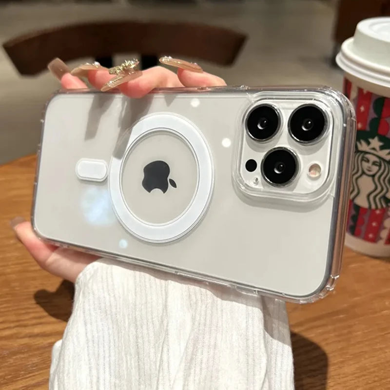 Magnetic Original Magsafing Case for Iphone 13 15 12 11 14 16 Pro Max Mini X XS XR plus SE Silicone Acrylic for Magsafe Cover
