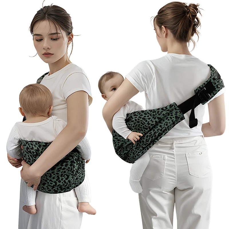 Baby Going Out Safety Wide Shoulder Strap Carrier Retro Pattern Portable Front Hug Type Back Baby Out for the Baby Waist Stool