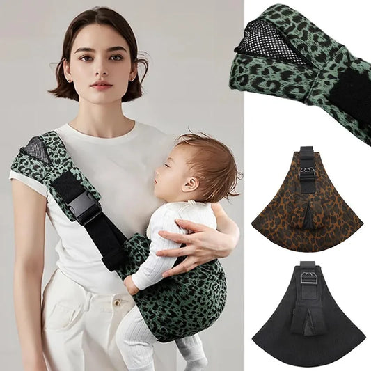 Baby Going Out Safety Wide Shoulder Strap Carrier Retro Pattern Portable Front Hug Type Back Baby Out for the Baby Waist Stool